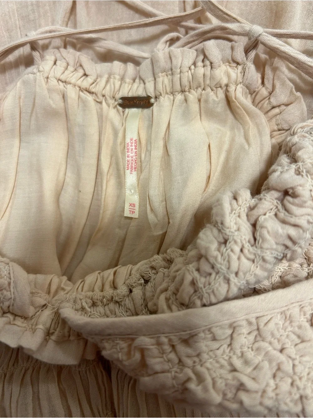 Free People Forever Favorite Mini Dress XS Peach Sands